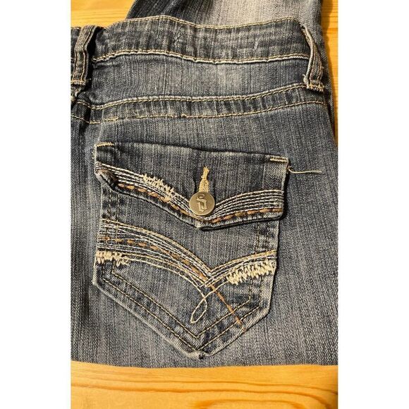 Decree Bootcut jeans Womans sz 5 low rise flip pocket stretch denim retro y2k - Picture 9 of 10